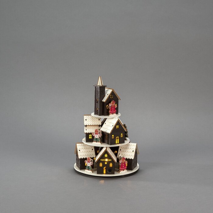 Julby Pepparkakshus Trä LED Konstsmide